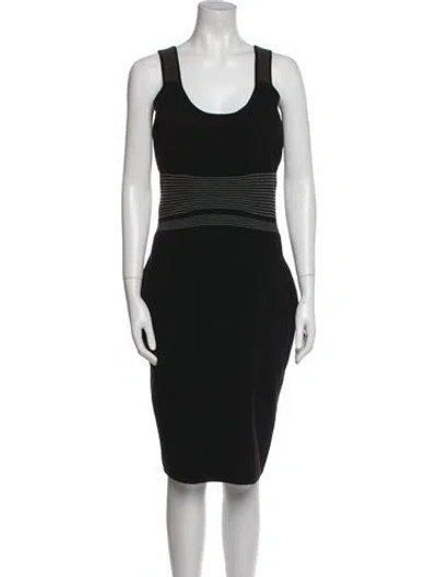 Pre-owned Narciso Rodriguez Merino Wool Knee-length Dress In Black