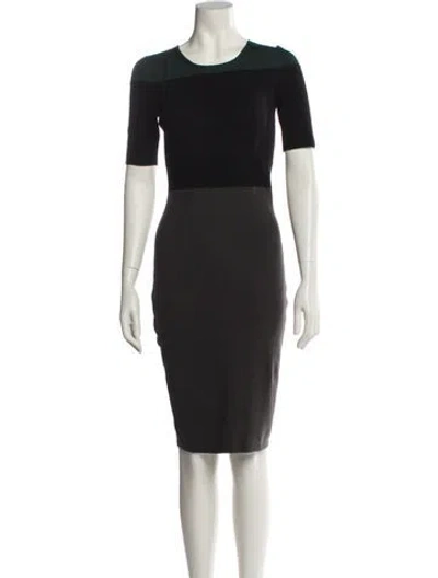 Pre-owned Narciso Rodriguez Merino Wool Knee-length Dress In Black