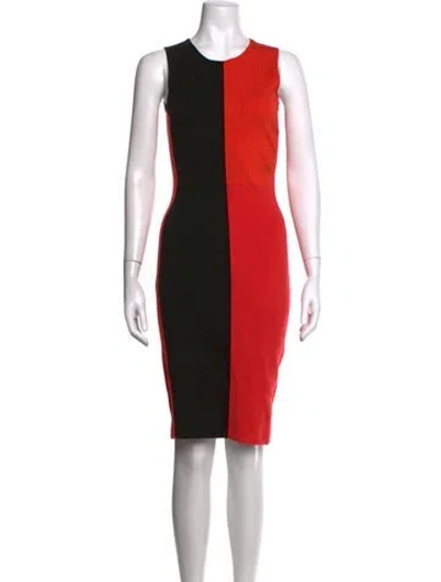 Pre-owned Narciso Rodriguez Merino Wool Knee-length Dress In Black