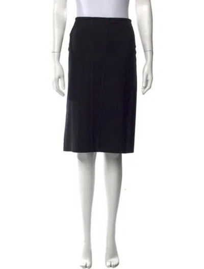 Pre-owned Narciso Rodriguez Midi Length Skirt In Black