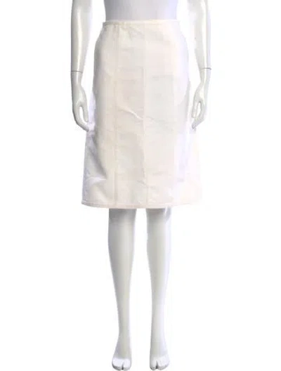 Pre-owned Narciso Rodriguez Midi Length Skirt In White