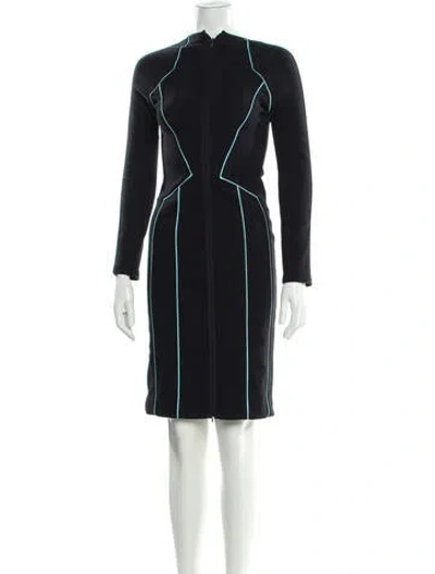 Pre-owned Narciso Rodriguez Mock Neck Knee-length Dress In Black