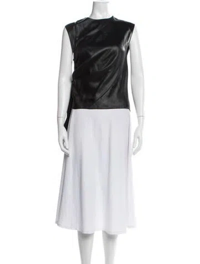 Pre-owned Narciso Rodriguez Mock Neck Sleeveless Top In Black