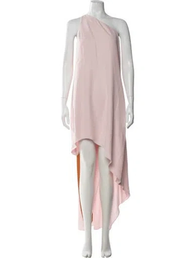 Pre-owned Narciso Rodriguez One-shoulder Long Dress In Pink
