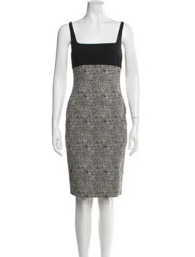 Pre-owned Narciso Rodriguez Patterned Knee-length Dress In Black