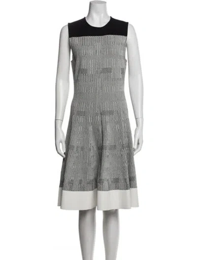 Pre-owned Narciso Rodriguez Patterned Knee-length Dress In White