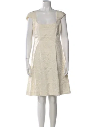 Pre-owned Narciso Rodriguez Patterned Mini Dress In Neutral