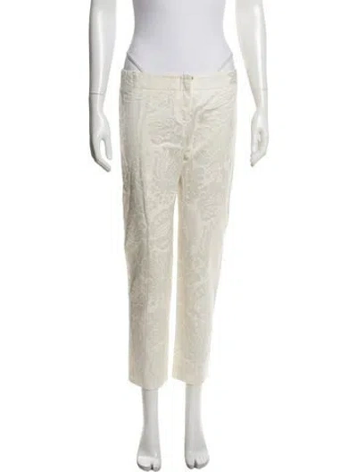 Pre-owned Narciso Rodriguez Patterned Straight Leg Pants In Neutrals
