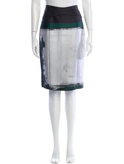 Pre-owned Narciso Rodriguez Printed Knee-length Skirt In Gray