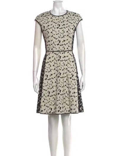 Pre-owned Narciso Rodriguez Printed Mini Dress In Black