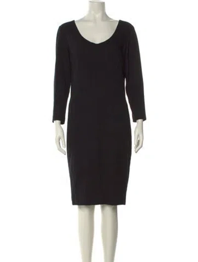 Pre-owned Narciso Rodriguez Scoop Neck Knee-length Dress In Black