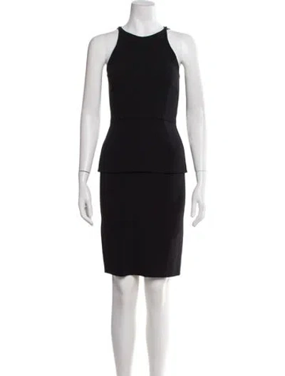 Pre-owned Narciso Rodriguez Scoop Neck Knee-length Dress In Black