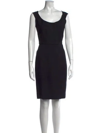 Pre-owned Narciso Rodriguez Scoop Neck Knee-length Dress In Black