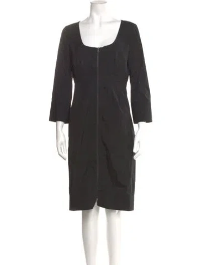 Pre-owned Narciso Rodriguez Scoop Neck Knee-length Dress In Gray