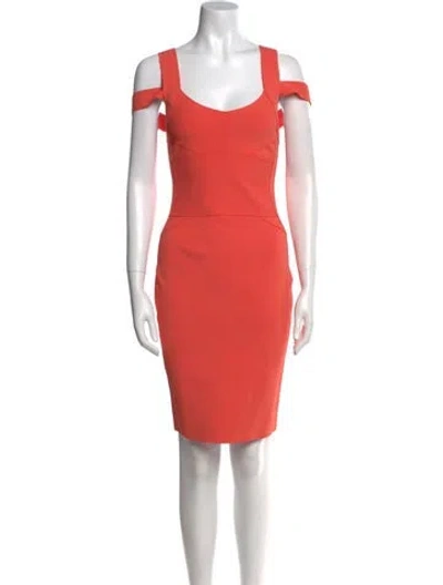 Pre-owned Narciso Rodriguez Scoop Neck Knee-length Dress In Orange