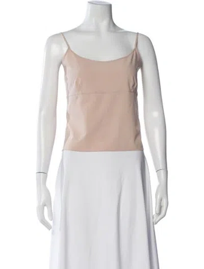 Pre-owned Narciso Rodriguez Scoop Neck Sleeveless Top In Neutral