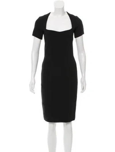 Pre-owned Narciso Rodriguez Short Sleeve Knee-length Dress In Black