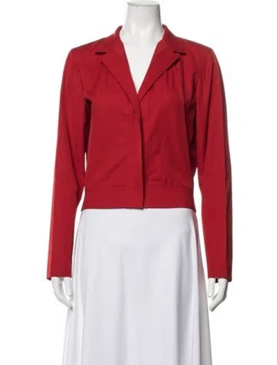 Pre-owned Narciso Rodriguez Silk Blazer In Red