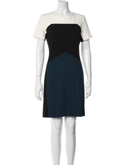 Pre-owned Narciso Rodriguez Silk Knee-length Dress In Blue