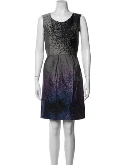Pre-owned Narciso Rodriguez Silk Knee-length Dress In Grey