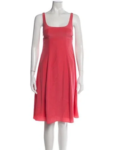 Pre-owned Narciso Rodriguez Silk Knee-length Dress In Pink