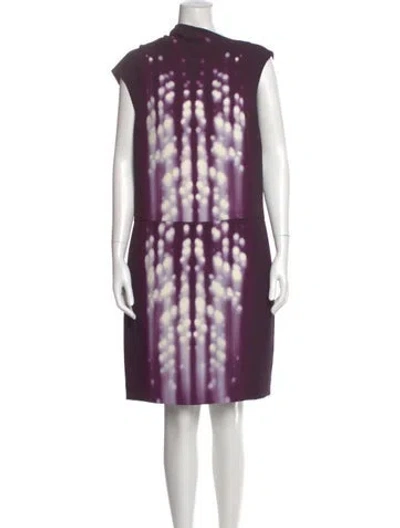 Pre-owned Narciso Rodriguez Silk Knee-length Dress In Purple