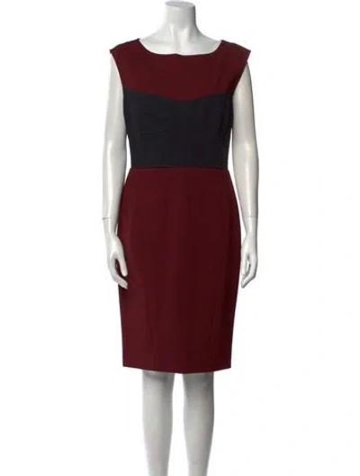 Pre-owned Narciso Rodriguez Silk Knee-length Dress In Red
