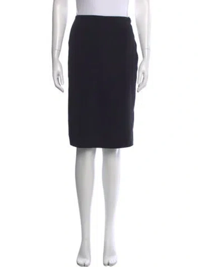 Pre-owned Narciso Rodriguez Silk Knee-length Skirt In Black