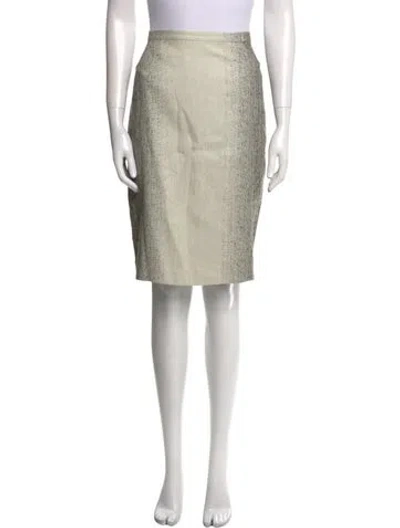 Pre-owned Narciso Rodriguez Silk Knee-length Skirt In Gray