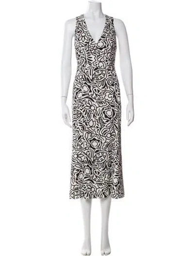 Pre-owned Narciso Rodriguez Silk Long Dress In Neutral