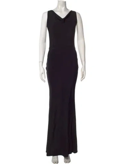 Pre-owned Narciso Rodriguez Silk Long Dress W/ Tags In Black