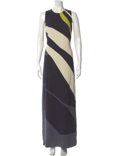 Pre-owned Narciso Rodriguez Silk Long Dress W/ Tags In Multi