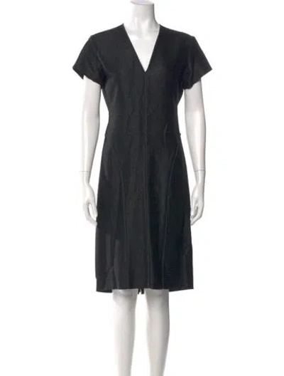 Pre-owned Narciso Rodriguez Silk Midi Length Dress In Black