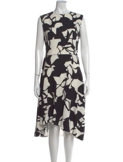 Pre-owned Narciso Rodriguez Silk Midi Length Dress In Multi