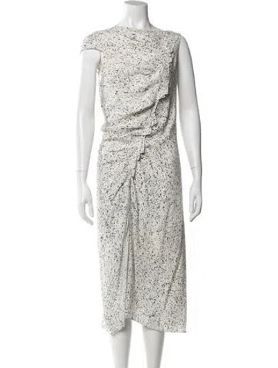 Pre-owned Narciso Rodriguez Silk Midi Length Dress In Multi