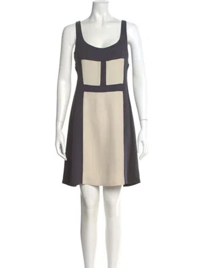 Pre-owned Narciso Rodriguez Silk Mini Dress In Gray