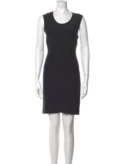 Pre-owned Narciso Rodriguez Silk Mini Dress In Gray