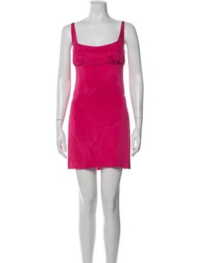Pre-owned Narciso Rodriguez Silk Mini Dress In Pink