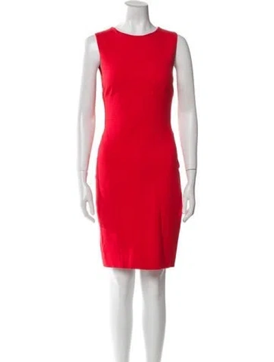 Pre-owned Narciso Rodriguez Silk Mini Dress In Red