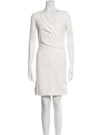 Pre-owned Narciso Rodriguez Silk Mini Dress In White