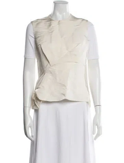 Pre-owned Narciso Rodriguez Silk Top In Neutral