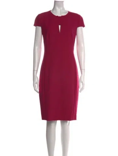 Pre-owned Narciso Rodriguez Square Neckline Knee-length Dress In Pink