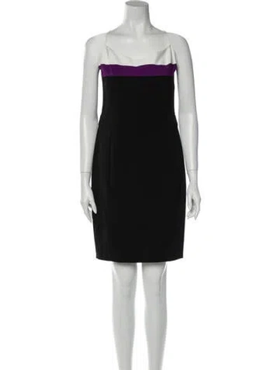 Pre-owned Narciso Rodriguez Square Neckline Knee-length Dress W/ Tags In Black