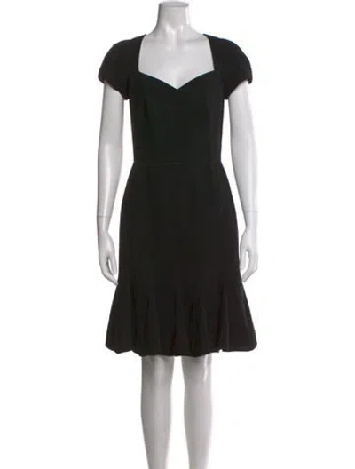 Pre-owned Narciso Rodriguez Square Neckline Mini Dress In Black