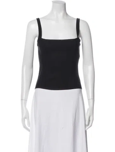Pre-owned Narciso Rodriguez Square Neckline Sleeveless Top In Black