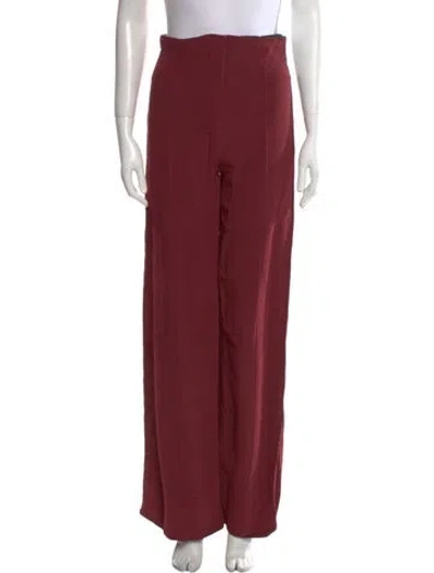 Pre-owned Narciso Rodriguez Straight Leg Pants In Burgundy