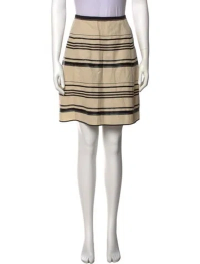 Pre-owned Narciso Rodriguez Striped Knee-length Skirt In Neutral