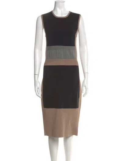 Pre-owned Narciso Rodriguez Striped Midi Length Dress