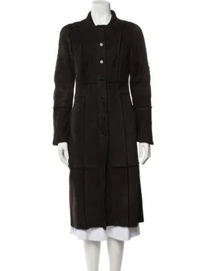 Pre-owned Narciso Rodriguez Suede Coat In Brown