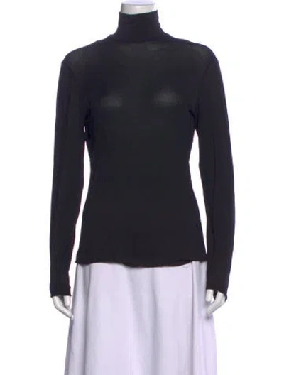 Pre-owned Narciso Rodriguez Turtleneck Long Sleeve Top In Black